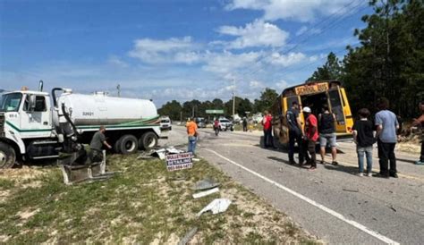 South Carolina school bus crash sends 18 people including several students to hospital